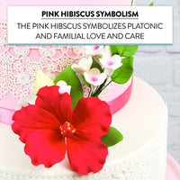 Red Hawaiian Cake Flower Hibiscus Sugar Flower Topper by Global Sugar Art