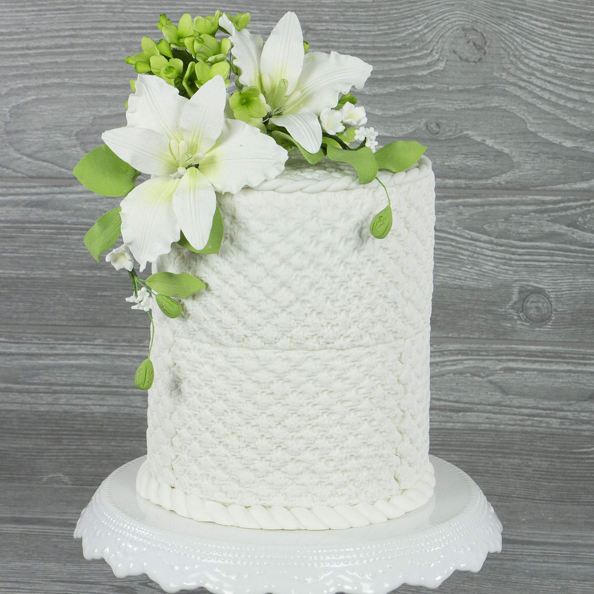 Hydrangea Blossoms Sprays, Sugar Cake Flowers by Global Sugar Art, 4 Count, Green