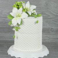 Hydrangea Blossoms Sprays, Sugar Cake Flowers by Global Sugar Art, 4 Count, Green