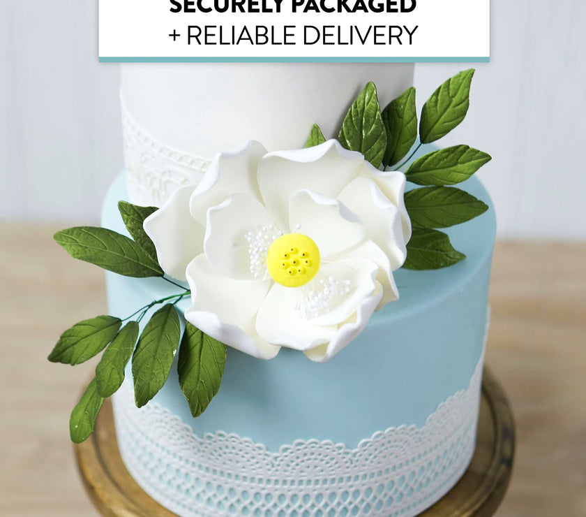 Global Sugar Art Lotus Blossom Sugar Cake Flowers White Jumbo, 1 Count by Chef Alan Tetreault