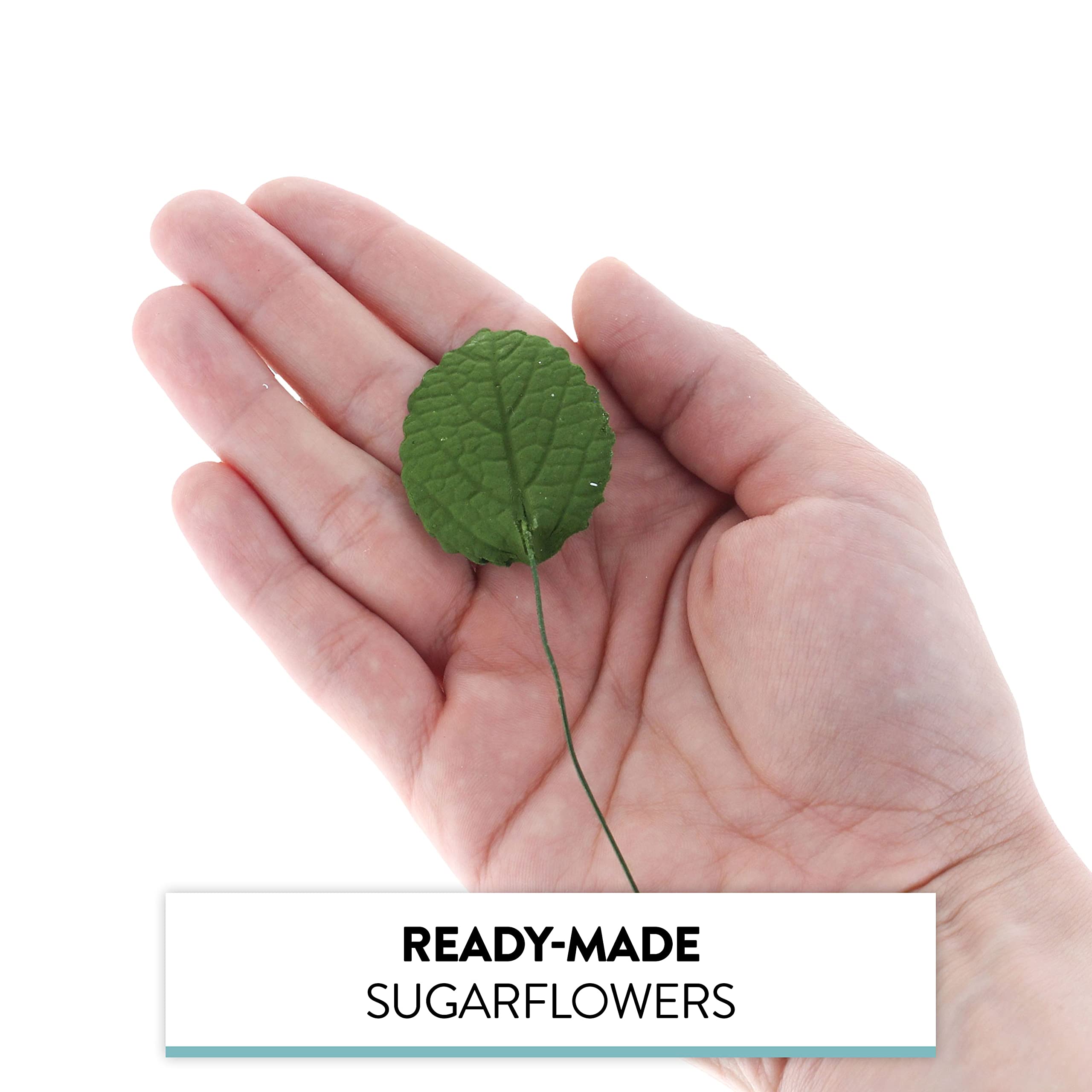 Hydrangea Leaves, Gum Paste Cake Decorations by Global Sugar Art, Green, Multiple Sizes