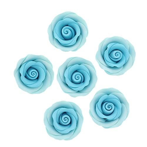 Premium Roses for Decorating Cakes and Cupcakes, by Global Sugar Art, Medium, Lavender Pink Yellow Peach