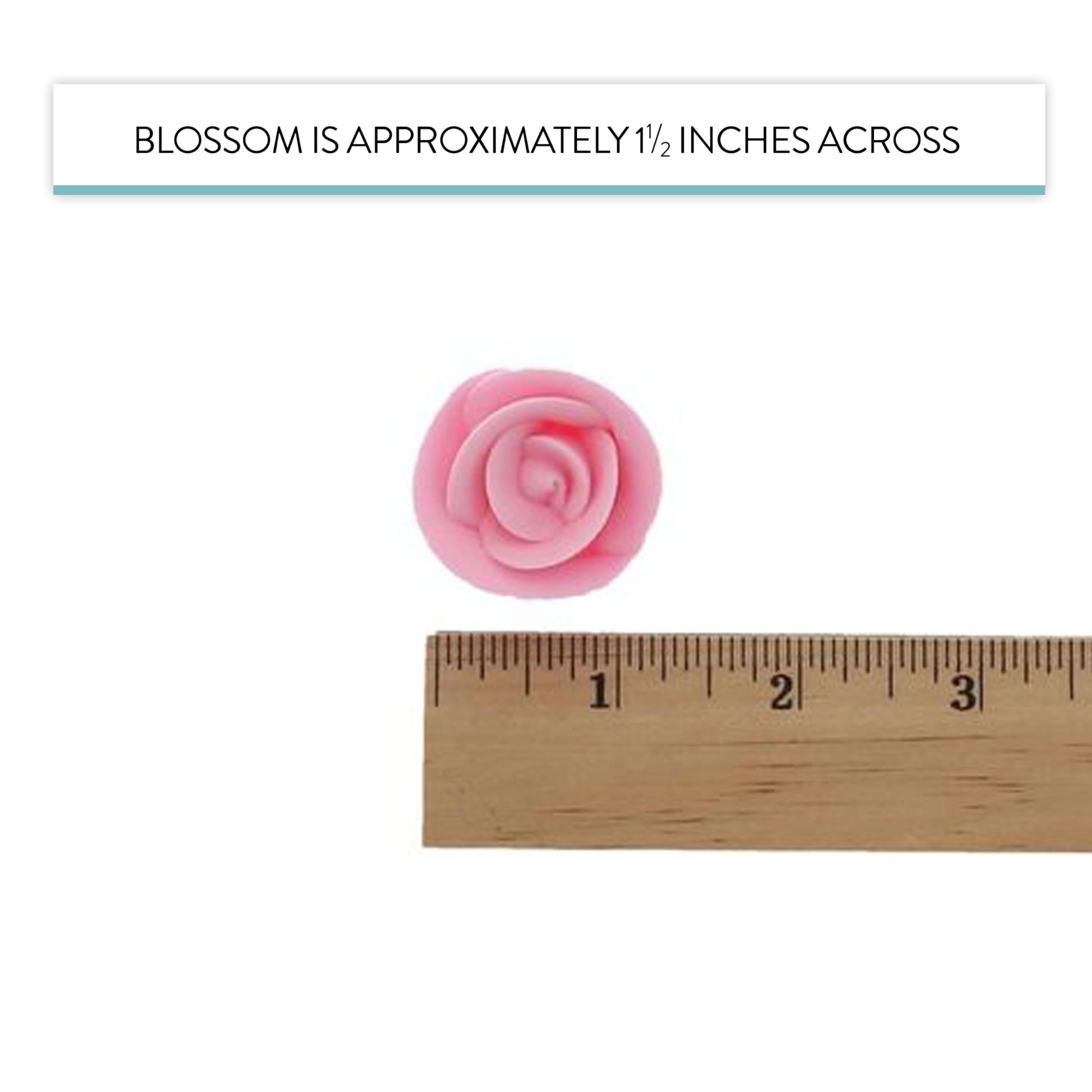 Premium Edible Roses for Cakes and Cupcakes, Sweet Royal Icing Roses, by Global Sugar Art, Pink