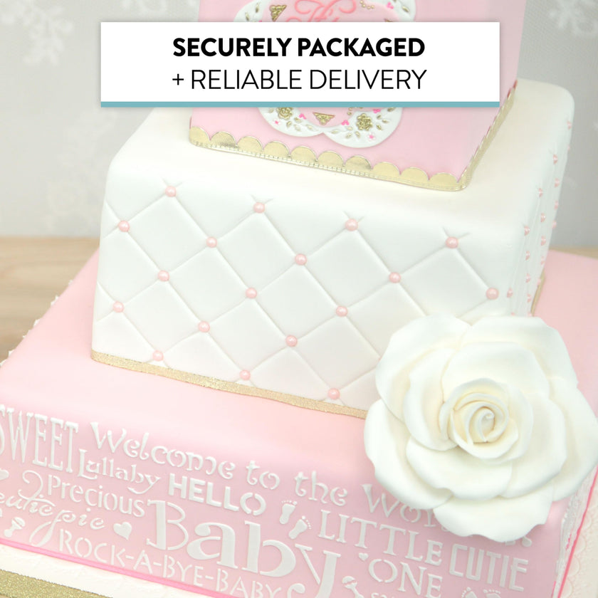 Jumbo Rose Sugar Cake Flowers by Global Sugar Art, White
