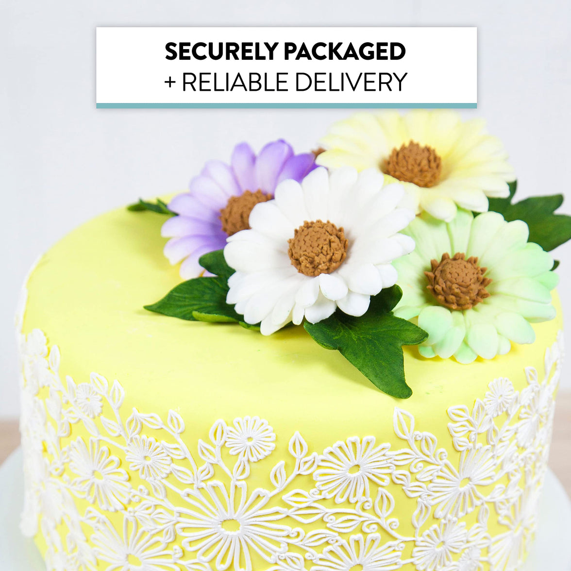 Global Sugar Art Summer Gerbera Daisy Sugar Cake Flowers Mixed Colors, 9 Count by Chef Alan Tetreault