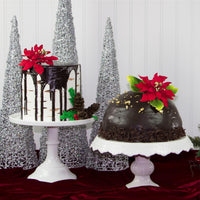 Christmas Poinsettia Sugar Flowers for Cakes, by Global Sugar Art, Large Poinsettia