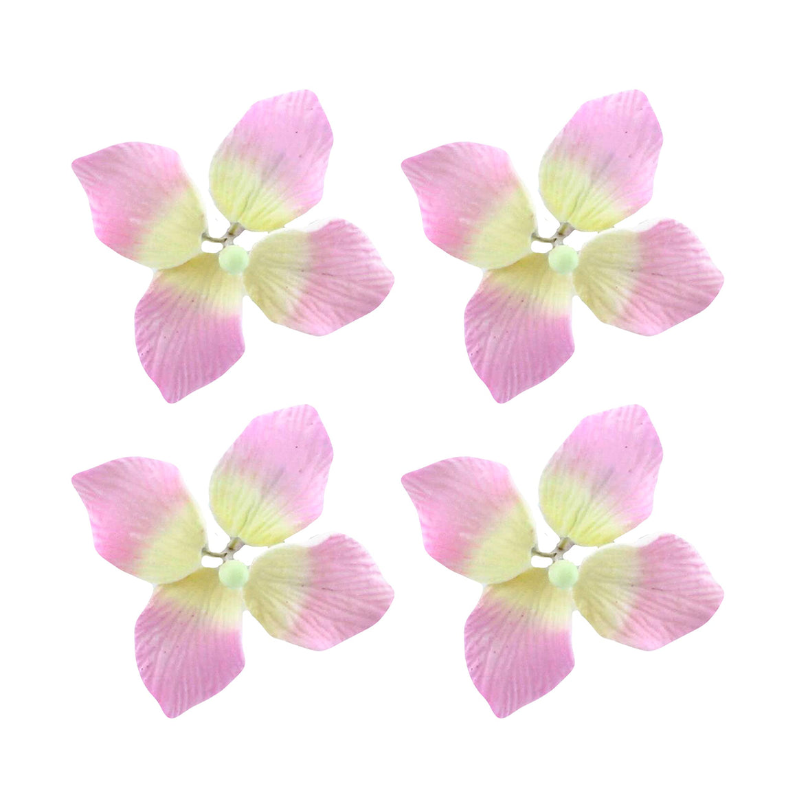 Hydrangea Blossoms, Flat Sugar Flowers by Global Sugar Art, 24 Count Pink