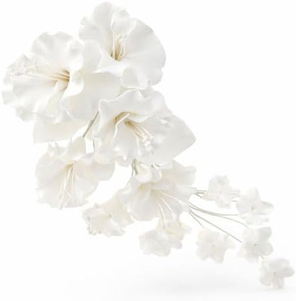 White Cherry Blossoms with Flowers Spray, 1 Count