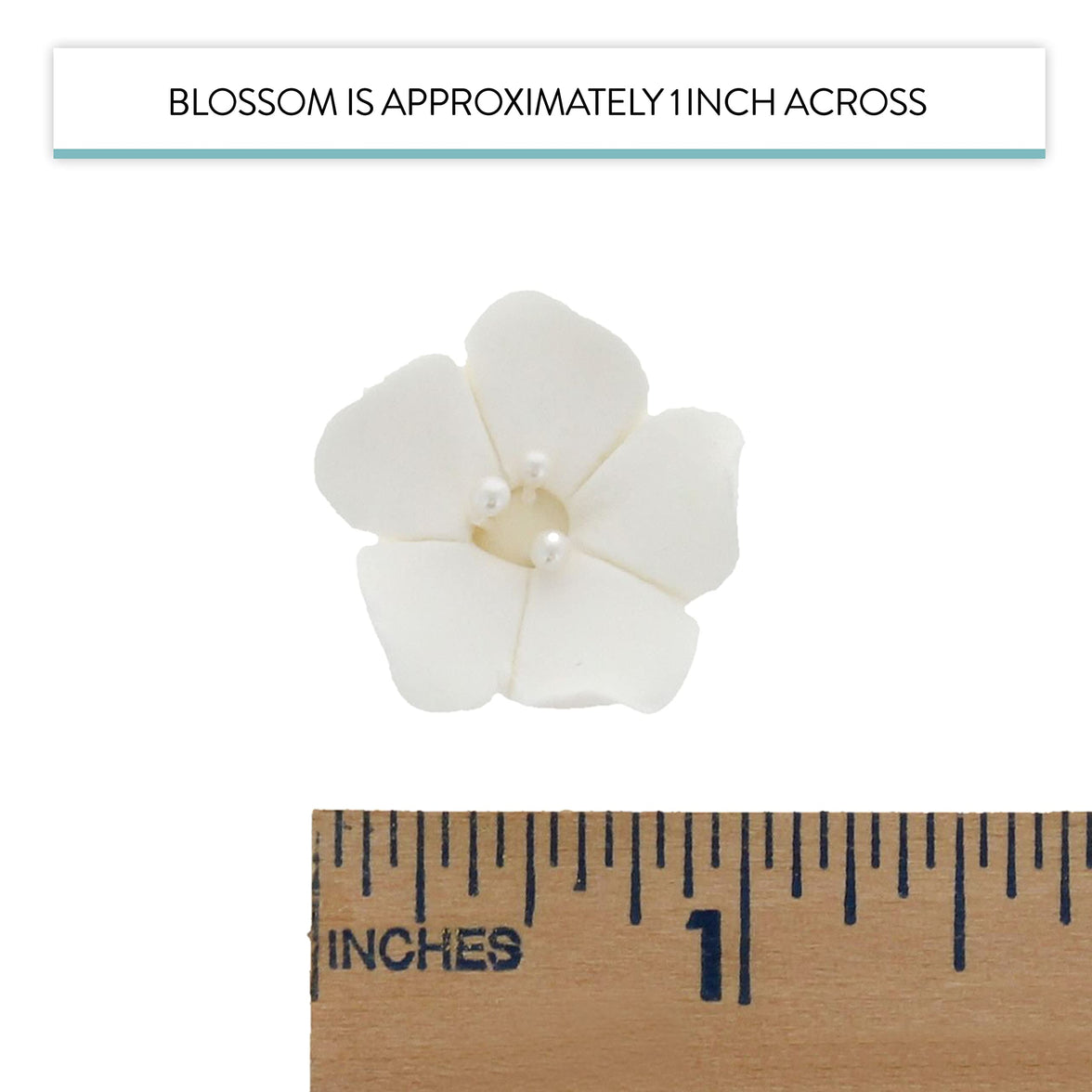 Global Sugar Art Blossom Sugar Wedding Cake Flowers with Pearl Stamens, White, by Chef Alan Tetreault