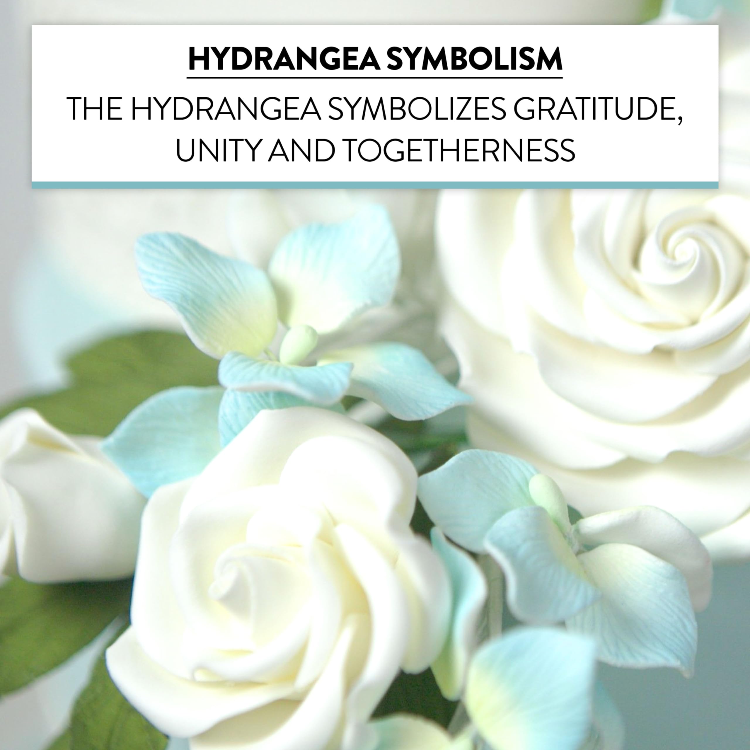 Hydrangea Blossoms, Flat Sugar Flowers by Global Sugar Art, 24 Count Blue