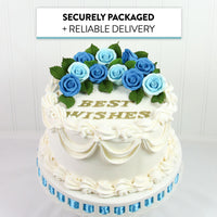 Premium Roses for Decorating Cakes and Cupcakes, by Global Sugar Art, Medium, Lavender Pink Yellow Peach