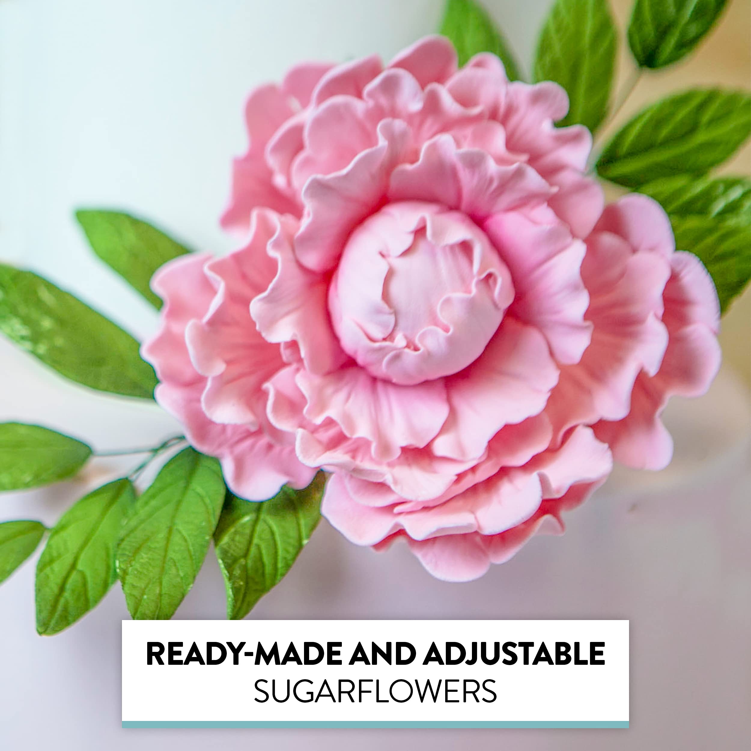 Premium Peony Sugar Flower by Global Sugar Art, Pink