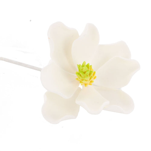 Magnolia Blossom Sugar Cake Flowers by Global Sugar Art, White, Large, 3 Count