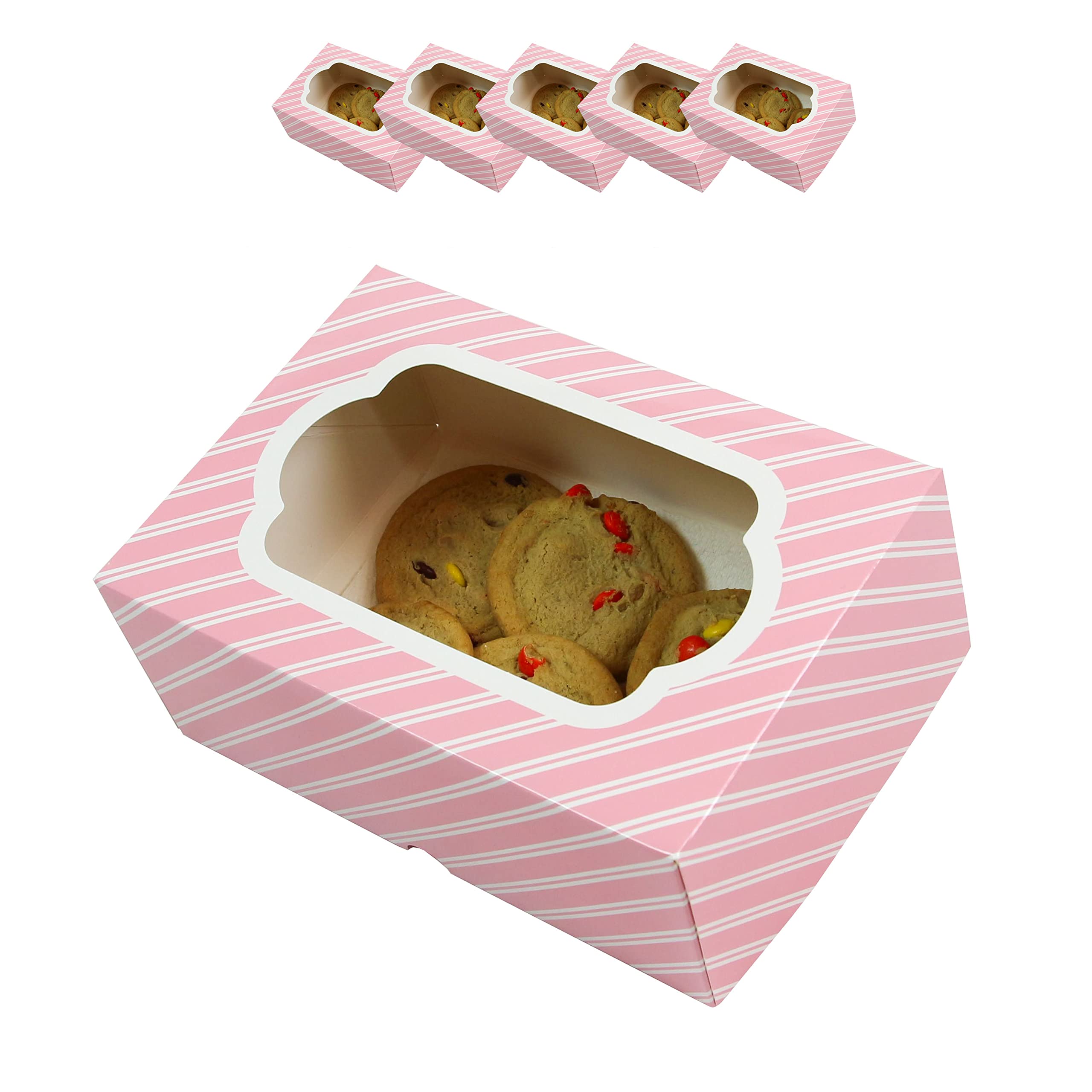 Global Sugar Art Auto-Popup 1/8 Sheet Box with Window, 10 x 7 x 4 Inches