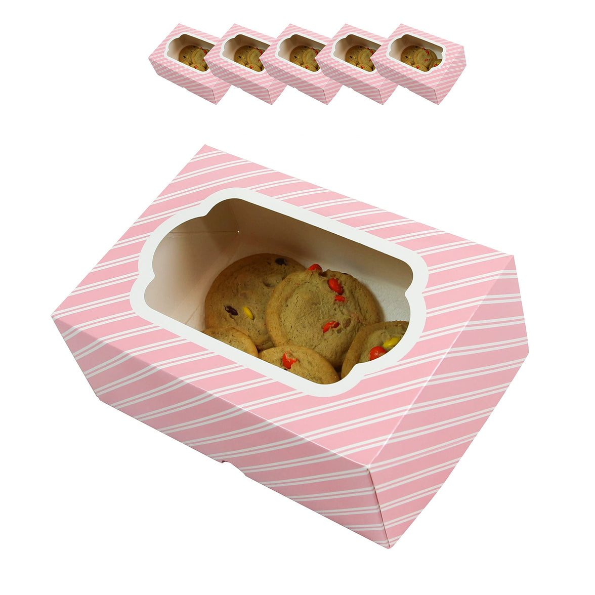 Global Sugar Art Auto-Popup 1/8 Sheet Box with Window, 10 x 7 x 4 Inches