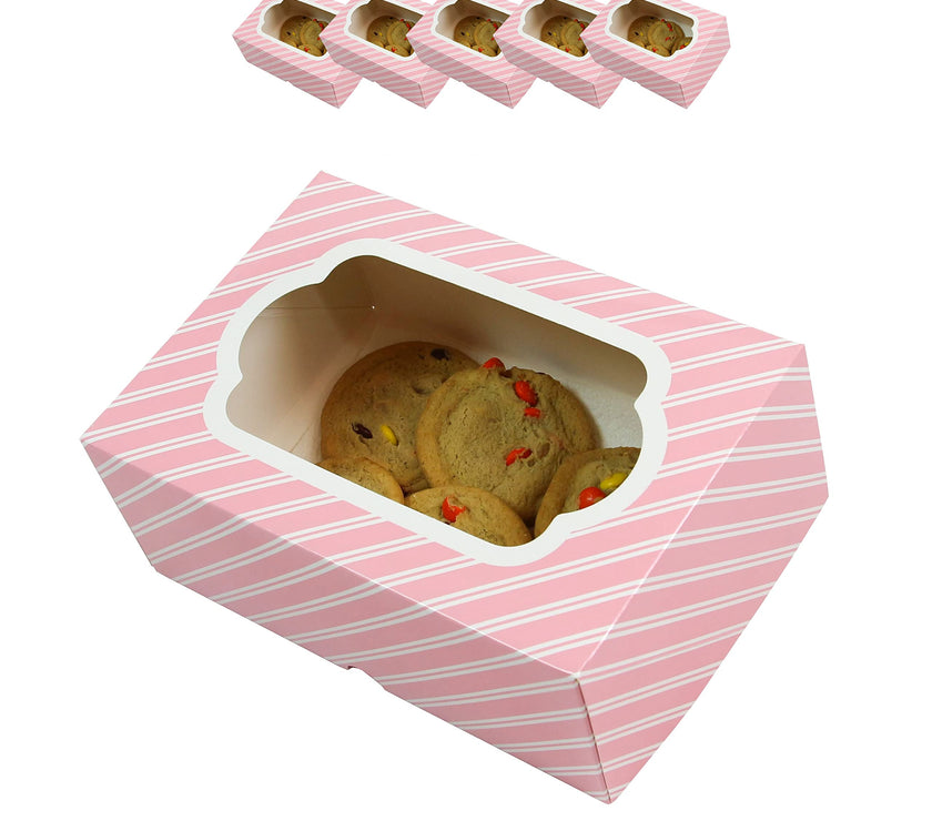 Global Sugar Art Auto-Popup 1/8 Sheet Box with Window, 10 x 7 x 4 Inches