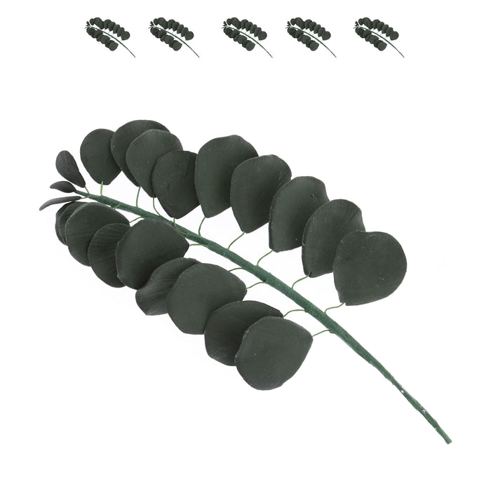 Eucalyptus Sugar Flowers for Cake Decorating, by Global Sugar Art, 5 Count, Green