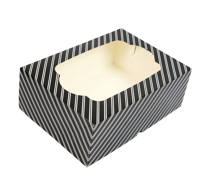 Extra Deep Quarter Sheet Cake Box with Window, Auto-Popup, 14 x 10 x 5 Inches