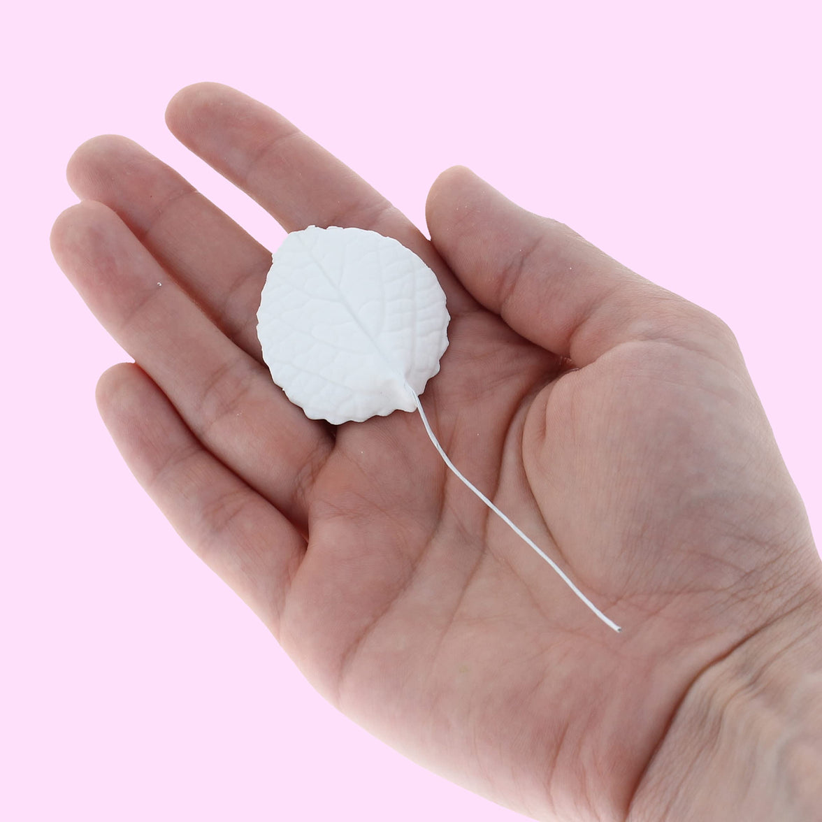 Hydrangea Leaves, Gum Paste Cake Decorations by Global Sugar Art, White, Multiple Sizes