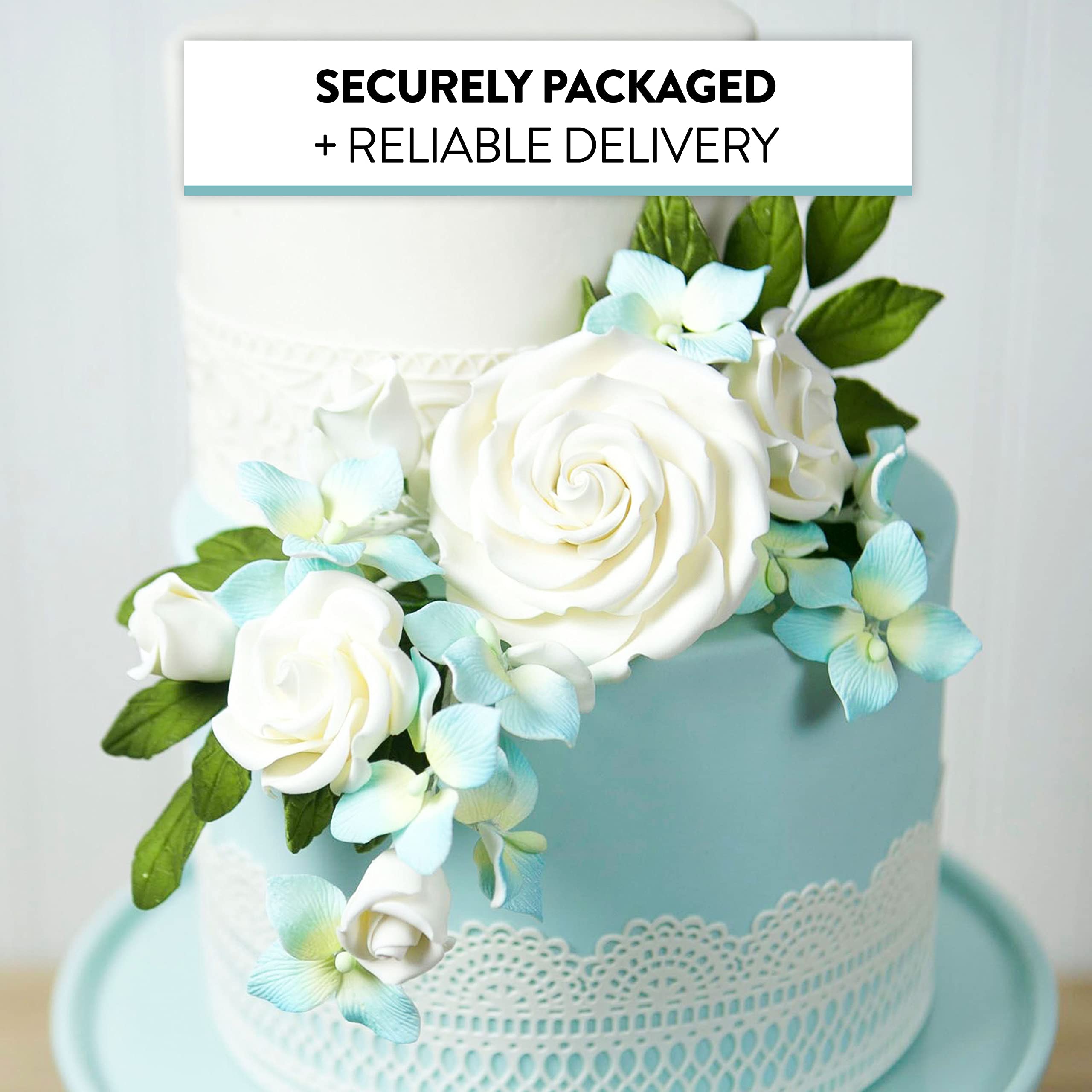 Dark Green Leaf  Spray  Cake Decoration by Chef Alan Tetreault, Global Sugar Art, 4 Count