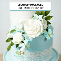 Dark Green Leaf  Spray  Cake Decoration by Chef Alan Tetreault, Global Sugar Art, 4 Count