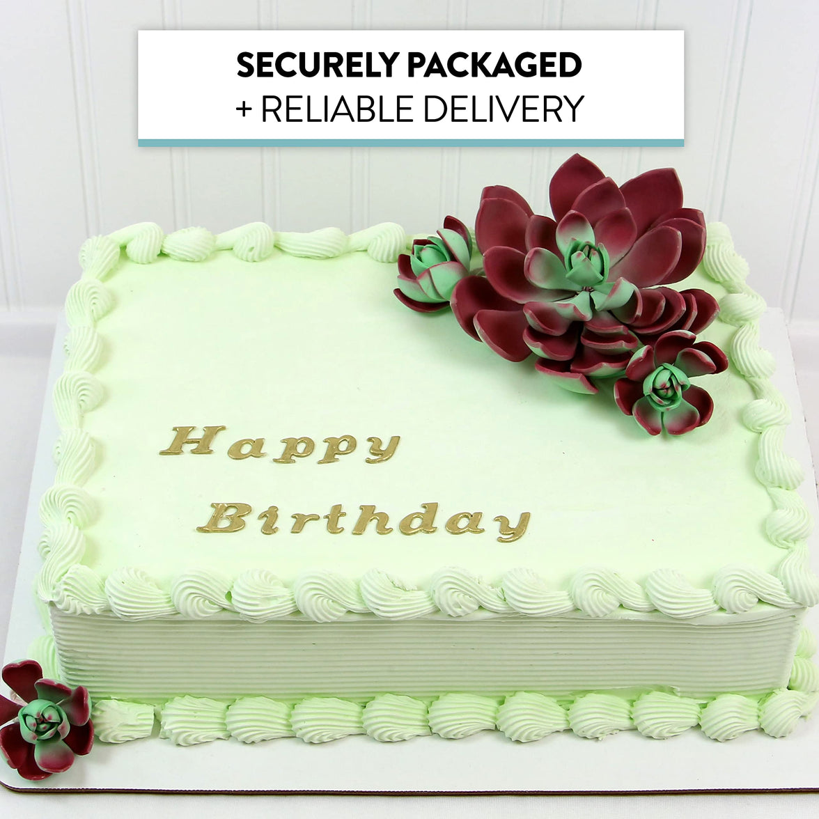 Global Sugar Art Succulent Romeo Sugar Cake Flowers Assortment with Wire, 3 Count by Chef Alan Tetreault