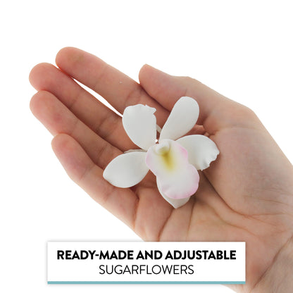 White Pearly Orchids, Small, 6 Count