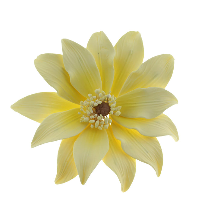 Tranquil Water Flowers, Decorative Sugar Cake Flowers by Global Sugar Art, 3 Count, Yellow