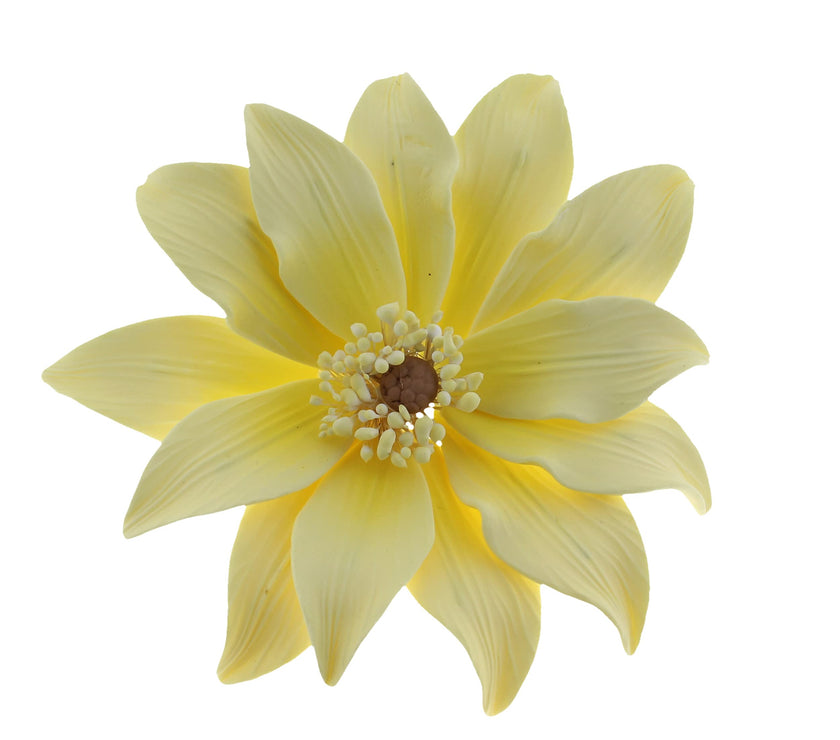 Tranquil Water Flowers, Decorative Sugar Cake Flowers by Global Sugar Art, 3 Count, Yellow