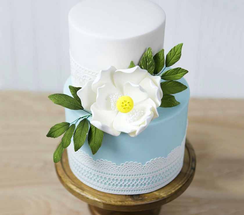 Global Sugar Art Lotus Blossom Sugar Cake Flowers White Jumbo, 1 Count by Chef Alan Tetreault
