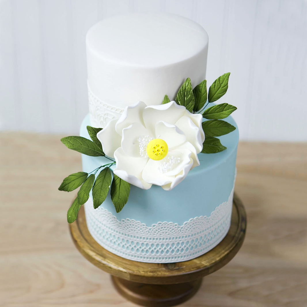 Global Sugar Art Lotus Blossom Sugar Cake Flowers White Jumbo, 1 Count by Chef Alan Tetreault