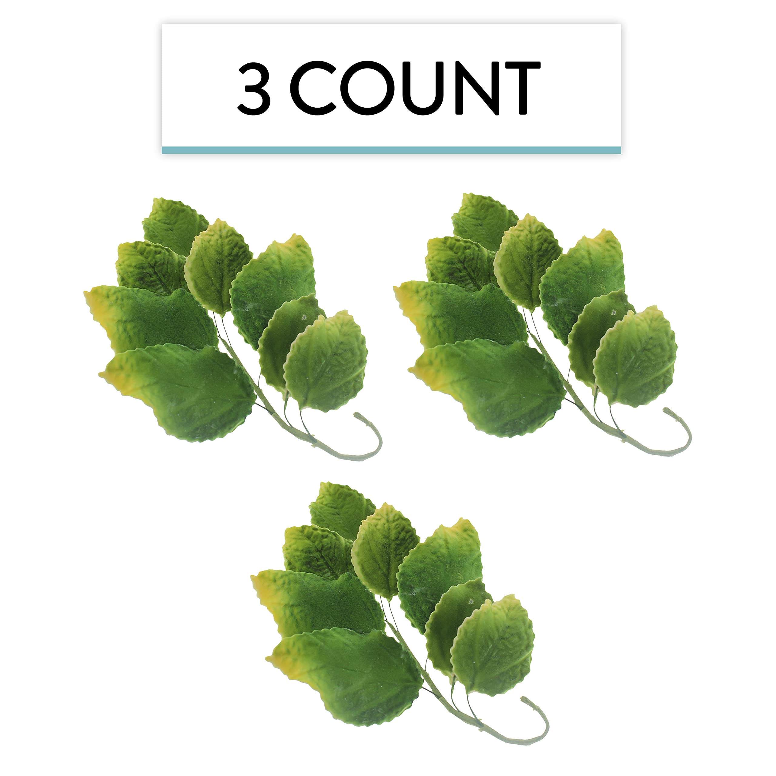 Rose Leaf Spray, Sugar Cake Flower Leaves by Global Sugar Art, Green Faded Tips