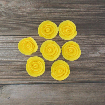 Yellow Edible Roses, 1.5-inch, 12 Count