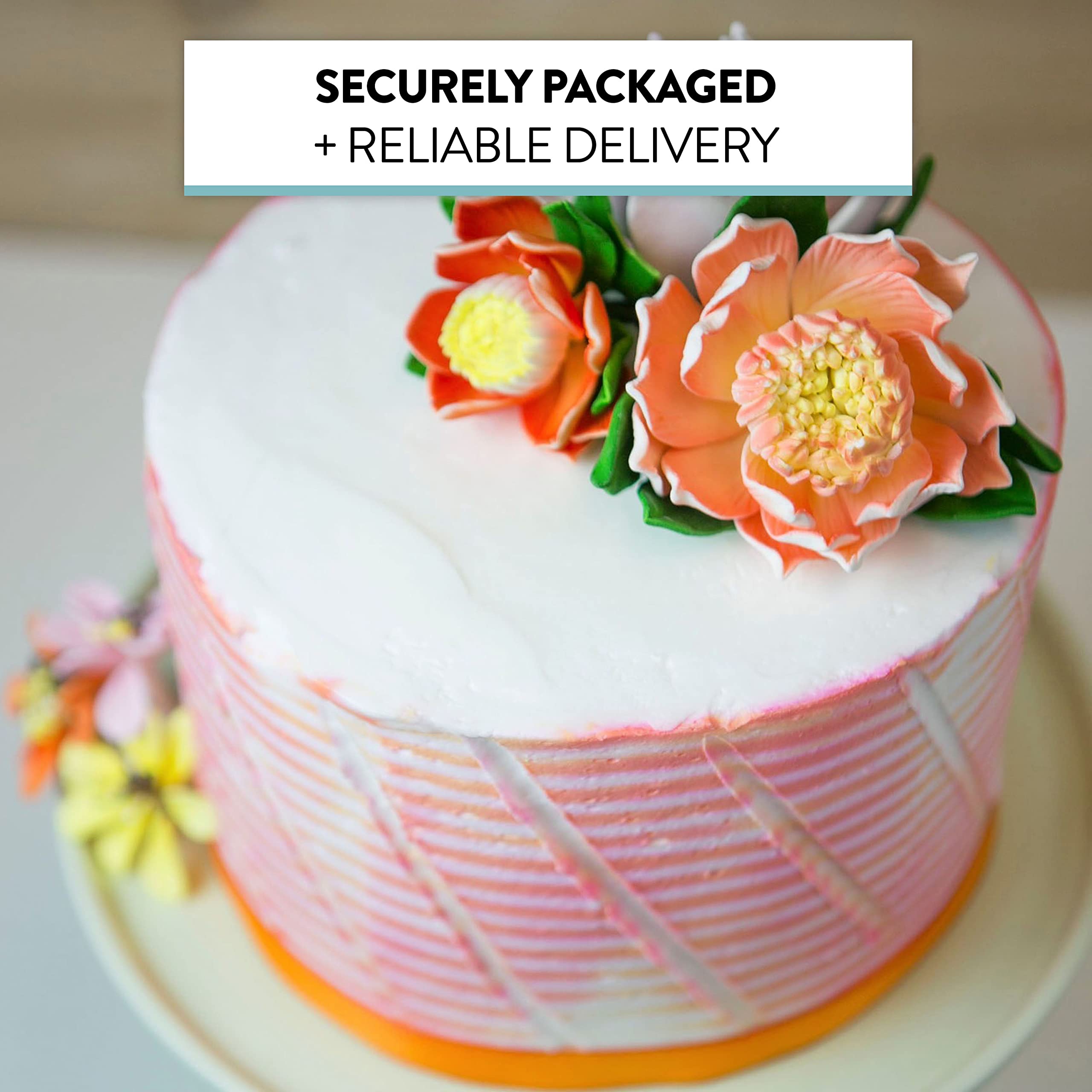 Protea Sugar Cake Flowers by Global Sugar Art, Large Tangerine, 1 Count