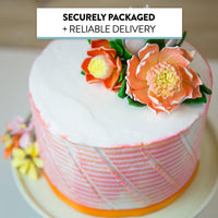 Protea Sugar Cake Flowers by Global Sugar Art, Large Tangerine, 1 Count