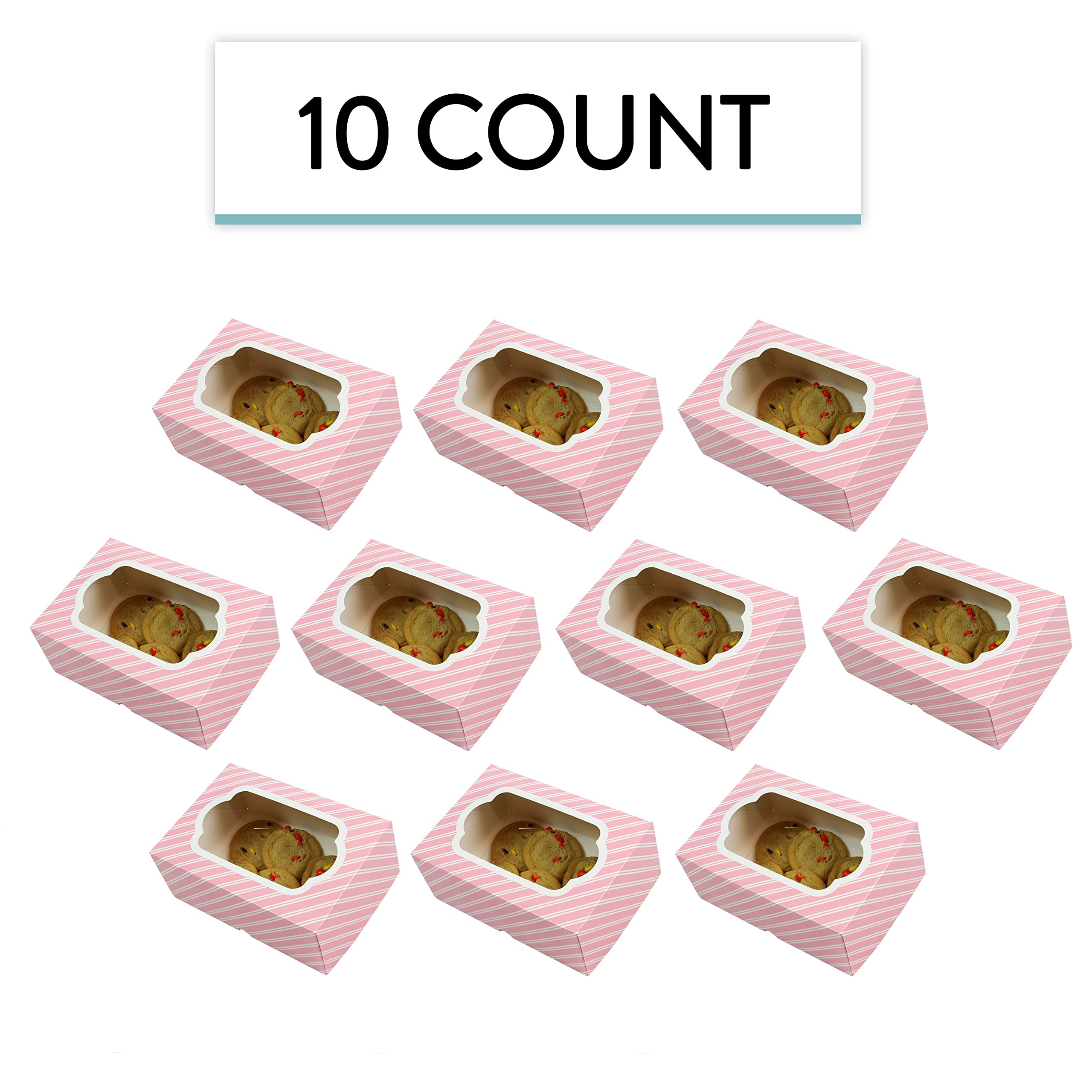 Global Sugar Art Auto-Popup 1/8 Sheet Box with Window, 10 x 7 x 4 Inches