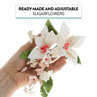 Sugar Lilies, Lily Flower Sprays, Cake Toppers by Global Sugar Art, Pink Double Rubrum Lily Spray