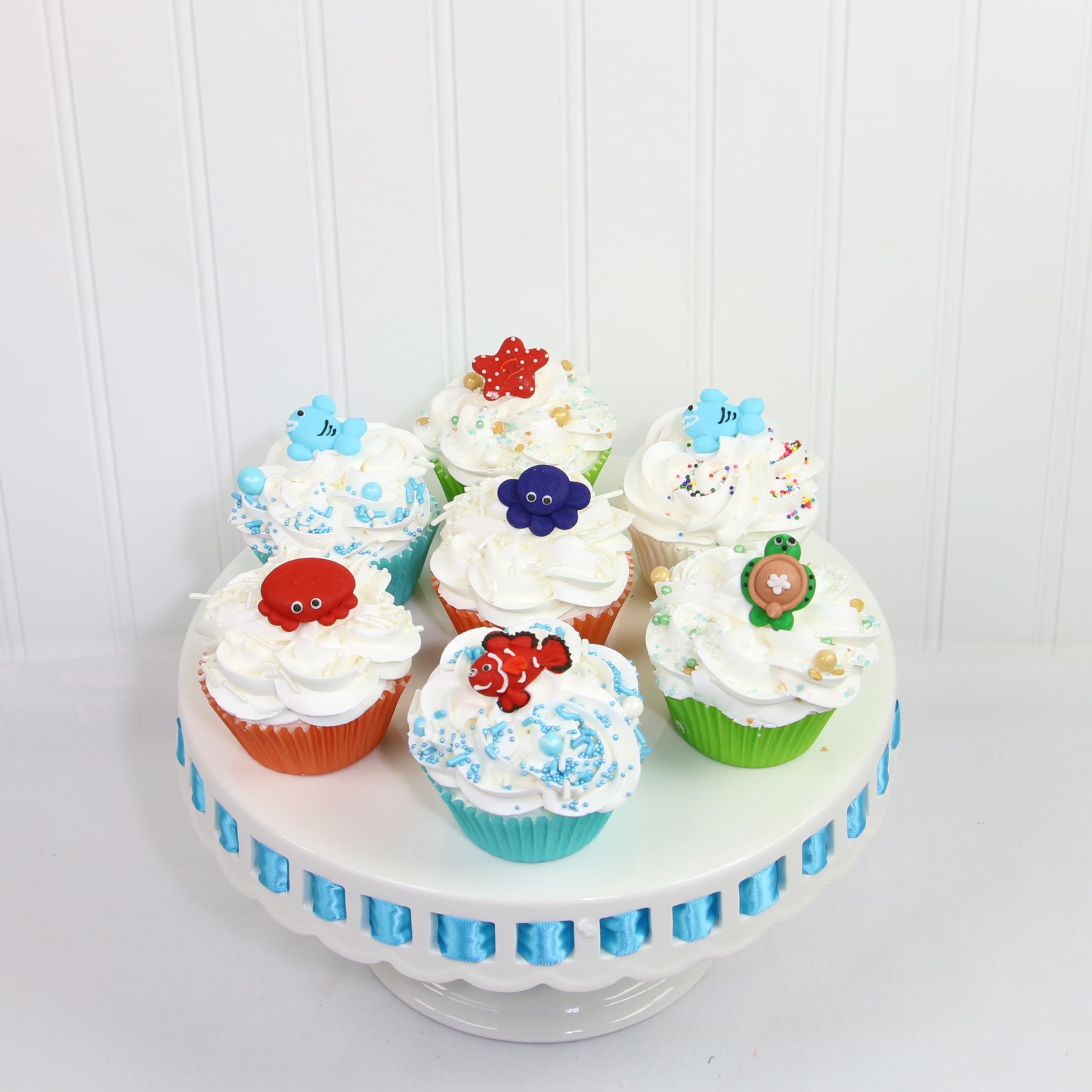 Under the Sea Royal Icing Decorations for Birthday Cakes, Cupcakes and Cookies, by Global Sugar Art