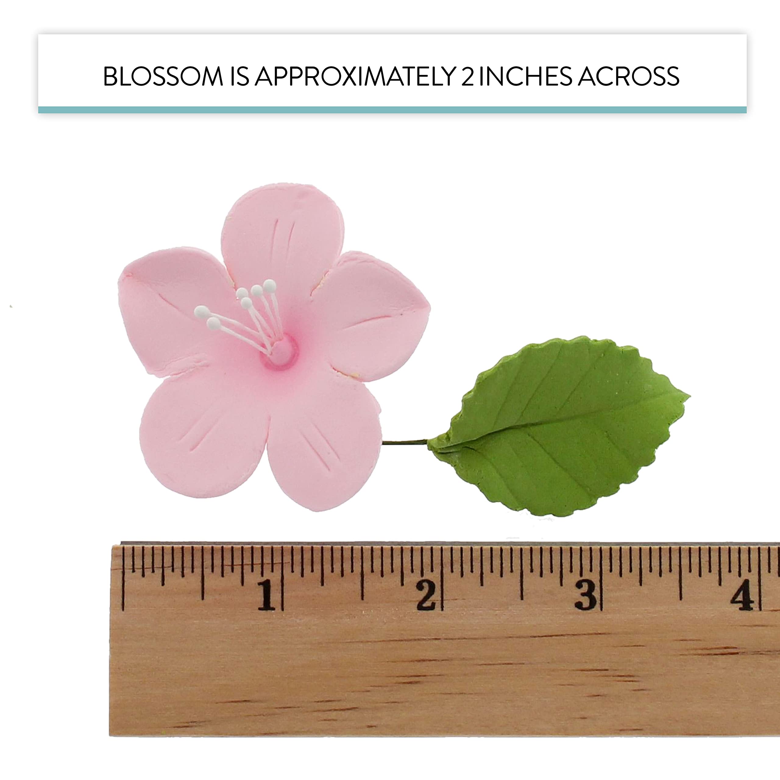 Fruit Blossoms & Leaves Gum Paste Cake Flowers 18 Count Sugar Flowers by Global Sugar Art