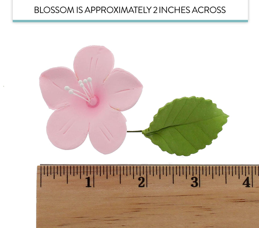 Fruit Blossoms & Leaves Gum Paste Cake Flowers 18 Count Sugar Flowers by Global Sugar Art