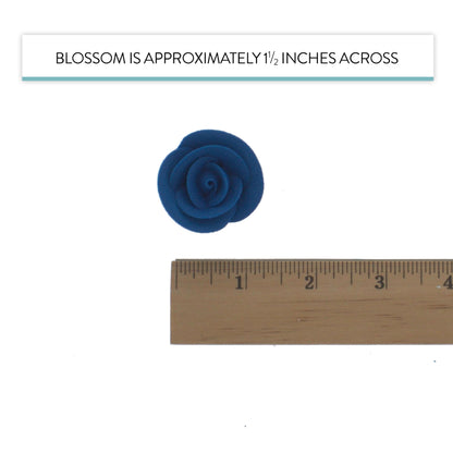 Dark Blue Edible Roses, 1.5-inch, 12 Count