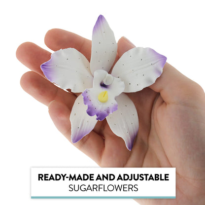 Purple Tipped Brassavola Orchids, 3 Count