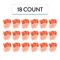 Tiny Rose Sugar Flowers, Edible Cupcake Toppers, Extra Small, by Global Sugar Art, Peach