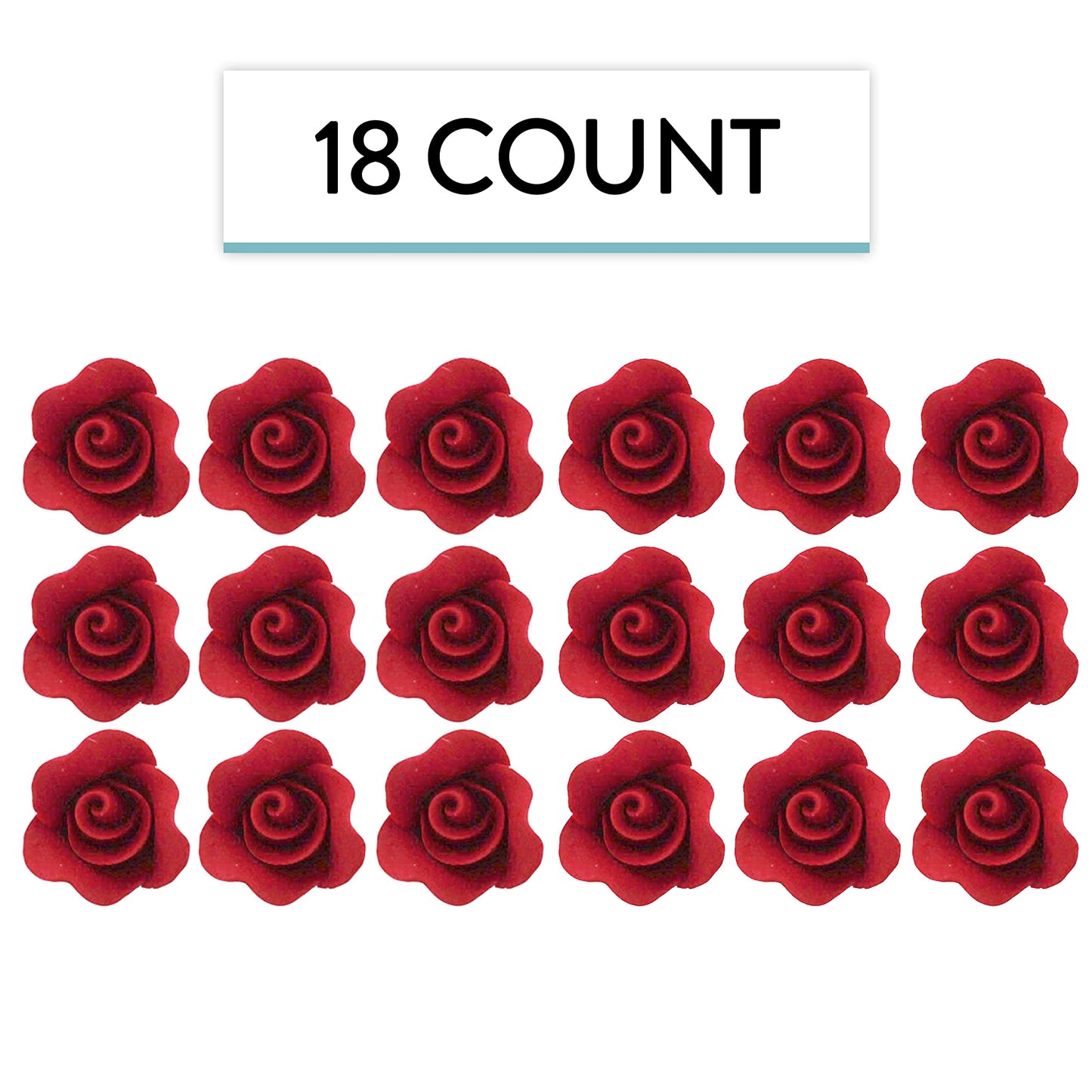 Tiny Red Rose Toppers, 3/4-Inch