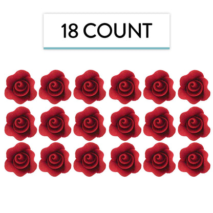 Tiny Red Rose Toppers, 3/4-Inch