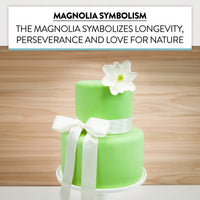 Magnolia Blossom Sugar Cake Flowers by Global Sugar Art, White, Large, 3 Count