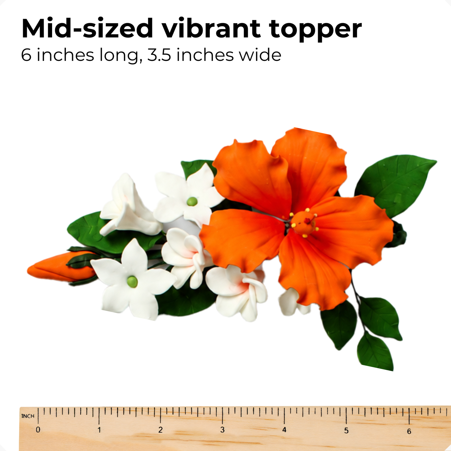 Orange Tropical Hibiscus Plumeria Spray