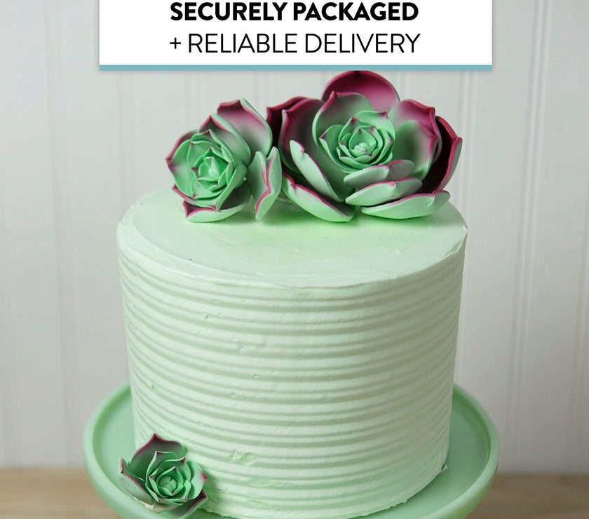 Global Sugar Art Succulent Taurus Large Sugar Cake Flowers with Wire, 1 Count by Chef Alan Tetreault