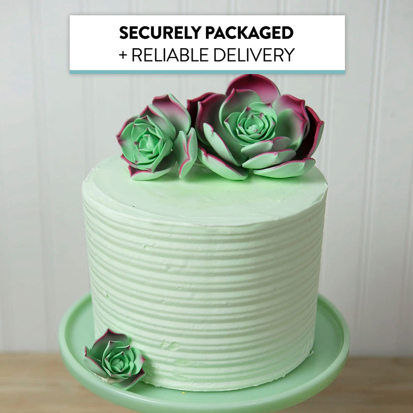 Global Sugar Art Succulent Taurus Large Sugar Cake Flowers with Wire, 1 Count by Chef Alan Tetreault