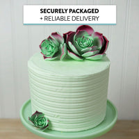 Global Sugar Art Succulent Taurus Large Sugar Cake Flowers with Wire, 1 Count by Chef Alan Tetreault